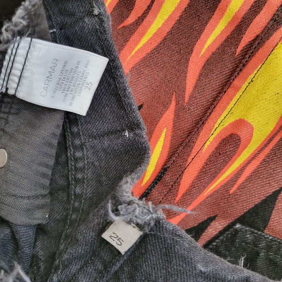 Carmar Flames Black‎ Denim Mini Skirt - Picture 6 of 6